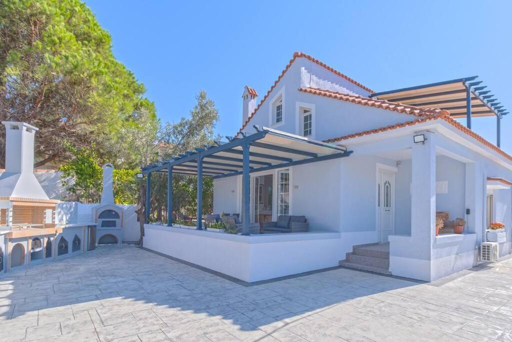 Lefkathia Beach Villa - Gated Beach-Front Private Villa At Lefkathia Beach, Chios! Volissos Esterno foto