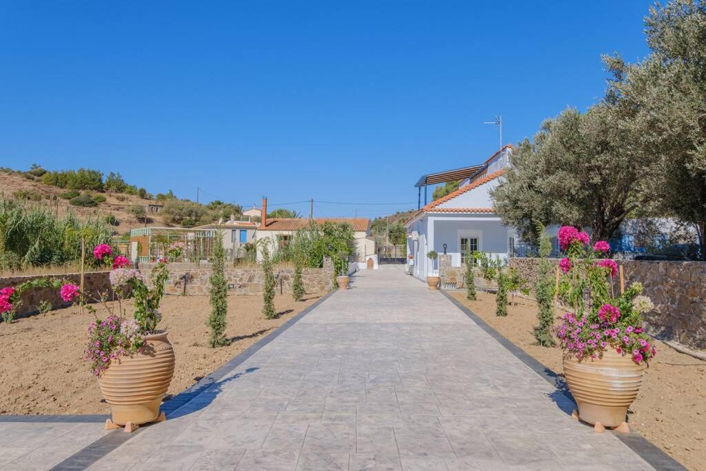 Lefkathia Beach Villa - Gated Beach-Front Private Villa At Lefkathia Beach, Chios! Volissos Esterno foto